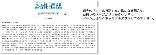 過去記事の表示方法